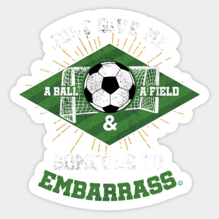 Soccer a Ball a Field Sticker